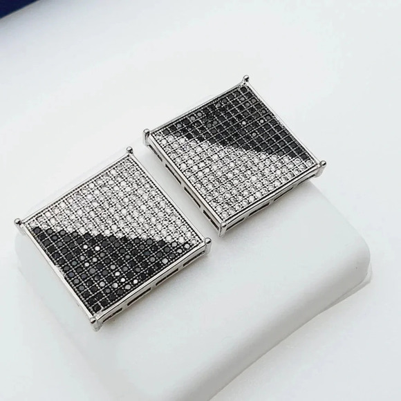 "925 Sterling Silver Plated CZ Earrings, EVBRS691 - Picture 8 of 10